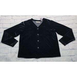 Bechamel WOMENS SZ S Black Velvet Super Soft Topper Jacket Art to Wear Lux